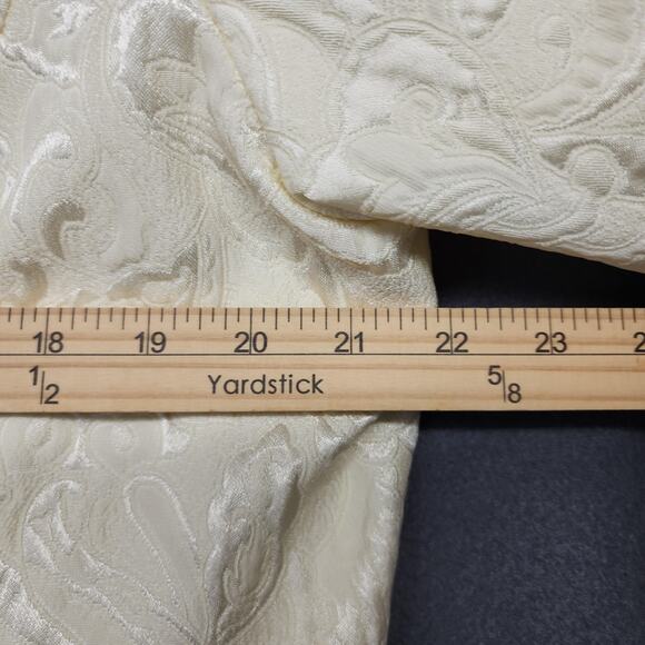 Karen Lawrence by Matthew Brocade Evening Jacket Womens 16 Ivory Beaded Pearl - Picture 7 of 9